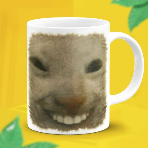 Кружка мем с надписью приколом большая кот Xdd в подарок