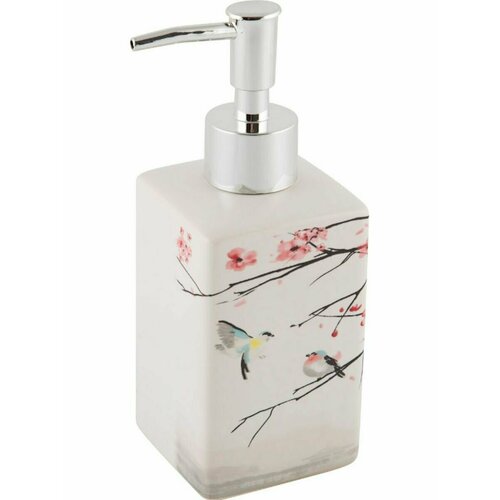 Диспенсер дозатор для жидкого мыла белый 300мл h17см 6,5х6,5см