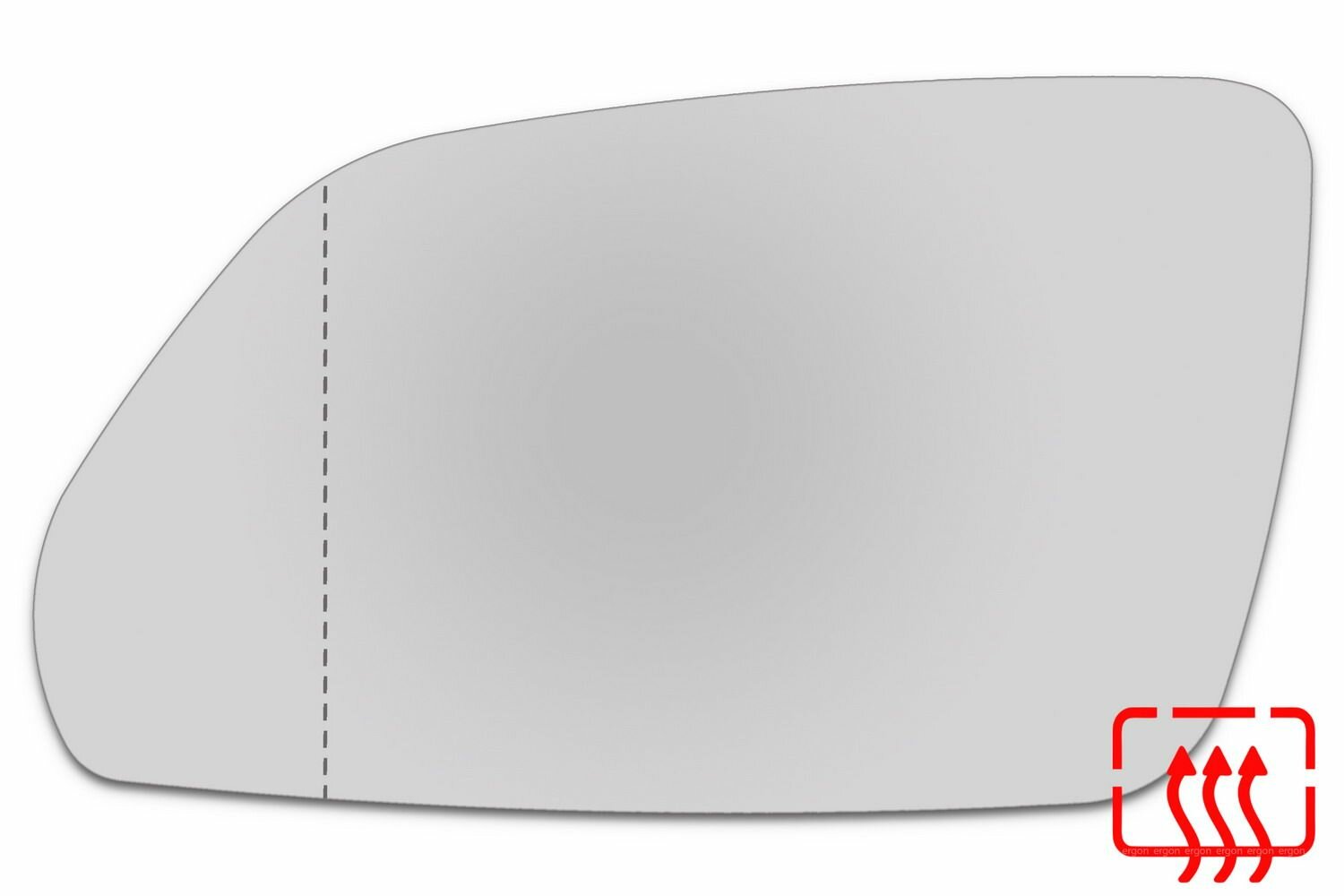 Зеркальный элемент левый SKODA Octavia II (04-09) асферика нейтральный с обогревом