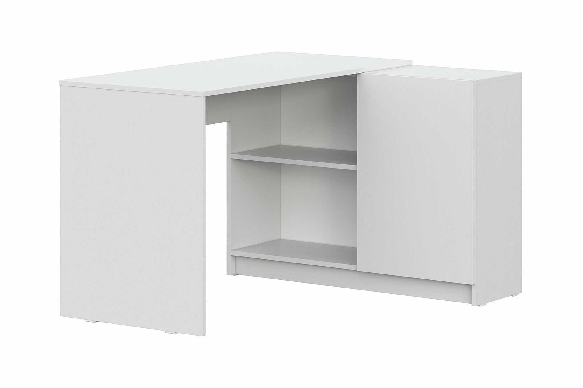 фото Письменный стол угловой Интерьер-Центр Майнд-03 белое дерево 120x100x75 см