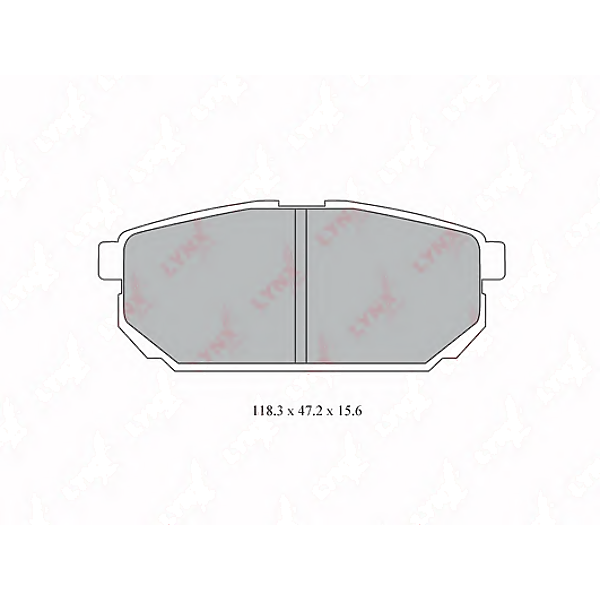 LYNXAUTO BD-4413 (05P1370 / 0986494388 / 13046057732) колодки дисковые задн.\ Sorento (Соренто) 2.4i / 3.5i / 2.5crdi 02-0