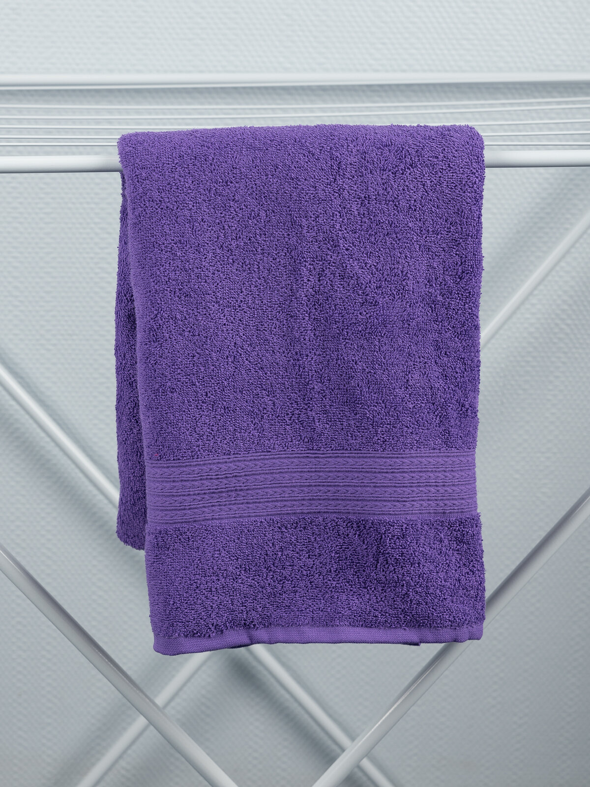 Полотенце махровое набор 3 шт Фиолетовый - фотография № 7