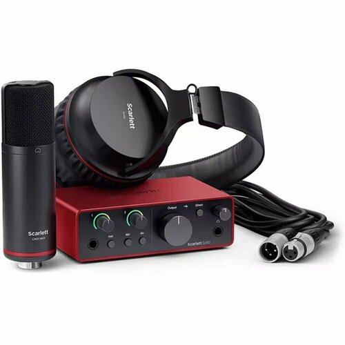 Набор для звукозаписи Focusrite Scarlett Solo Studio (4rd gen) внешняя звуковая карта focusrite scarlett solo