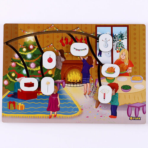 Лабиринт «Рождество» лабиринт fofa с шариком двойной котик дерево в пакете st0080
