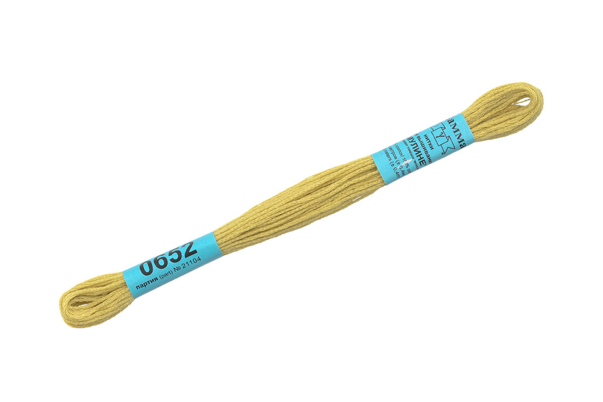 Мулине GAMMA нитки для вышивания 8м. 0652 светло-лимонный 1 штука.