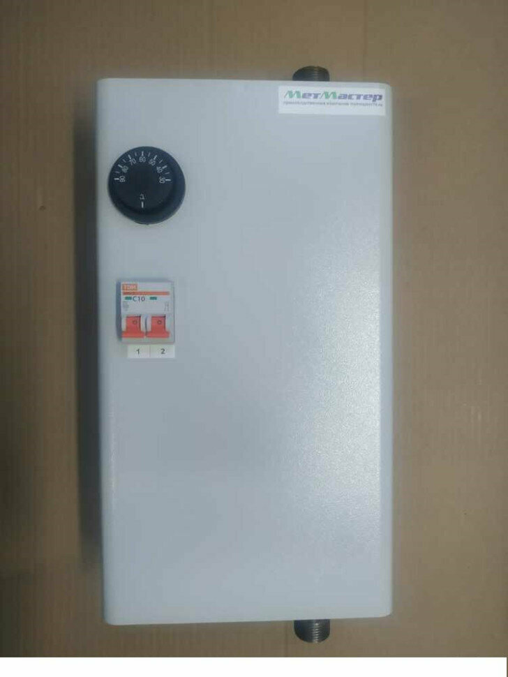 фото Металл Мастер ЭКО-Н6(А) 6кВт, Котел электрический прямоточный, Автомат 220В, d: 25мм, 560*260*95мм