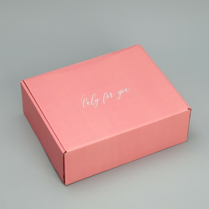 Дарите Счастье Коробка подарочная складная, упаковка, «Нежные пионы», 27 х 21 х 9 см