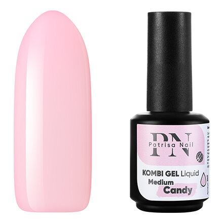 Гель для моделирования ногтей Patrisa Nail Kombi Gel Liquid Medium Candy камуфлирующий, 16 мл