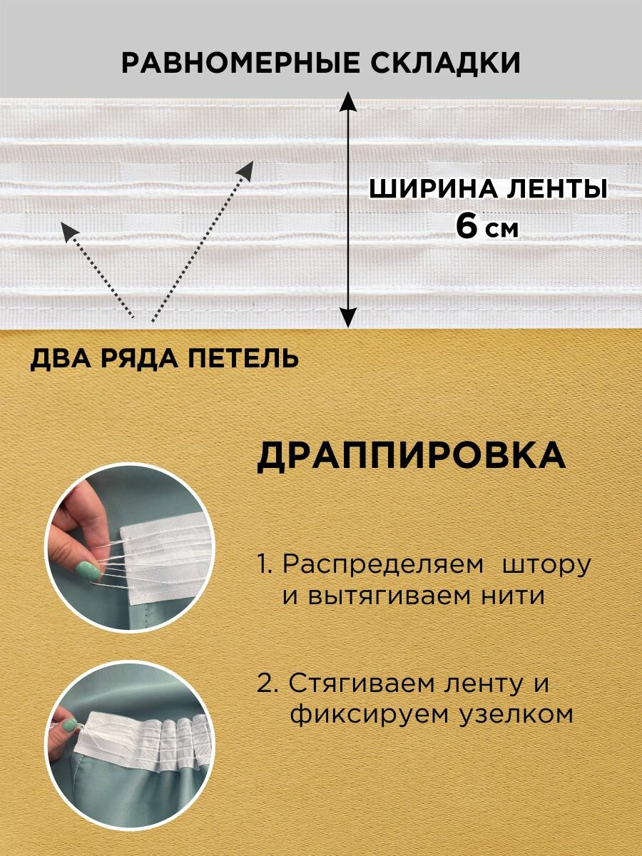 Комплект штор ВсеТканиТут блэкаут 2 шт - 300 х 230 см — фото 1