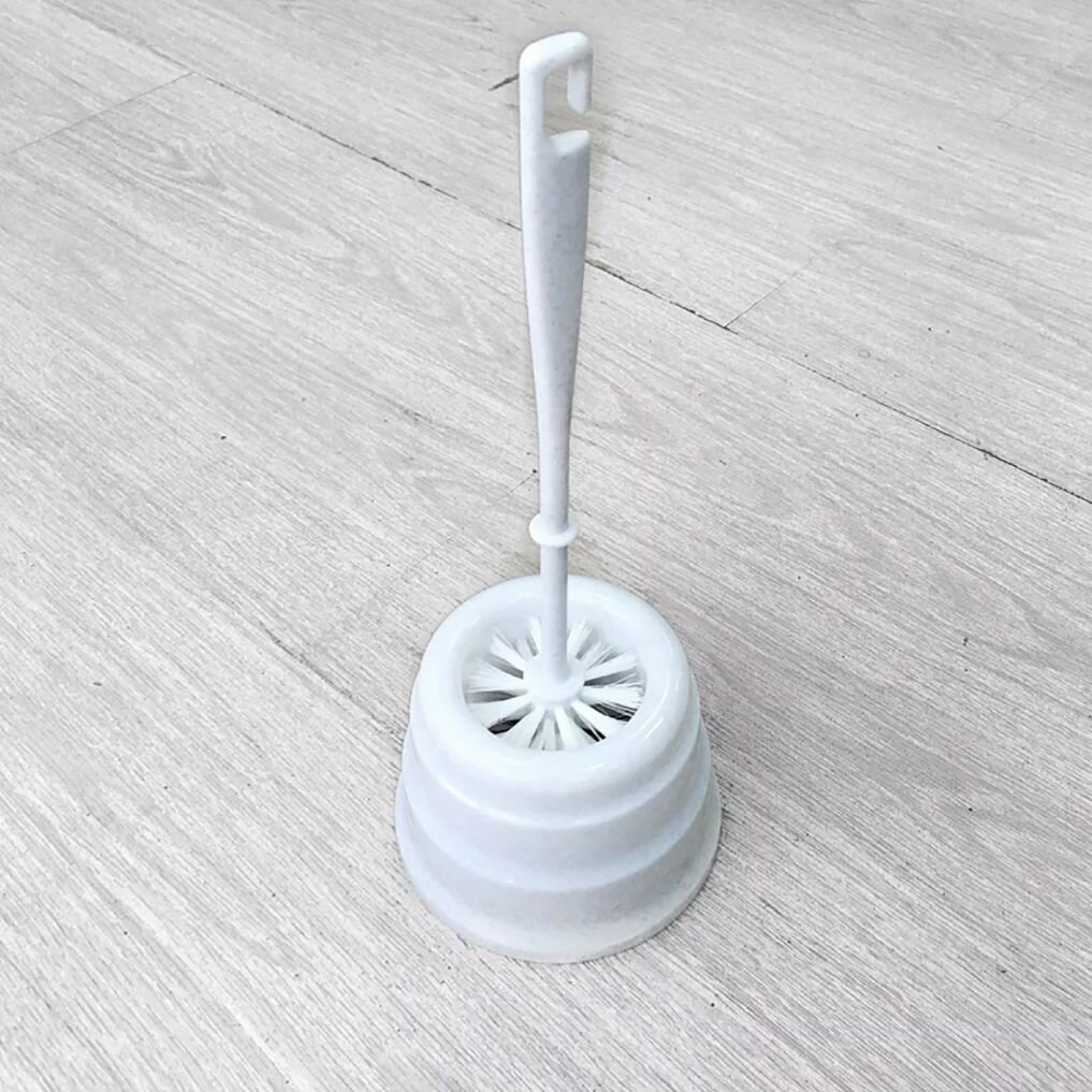 фото Ершик для унитаза Пирамида белый комплект