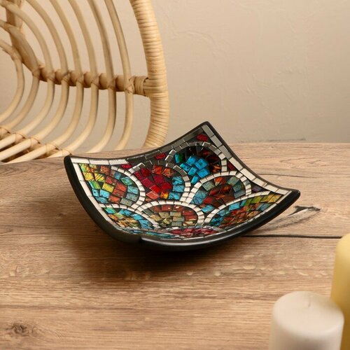 MARU Тарелка декоративная 20х20х5 см, керамика