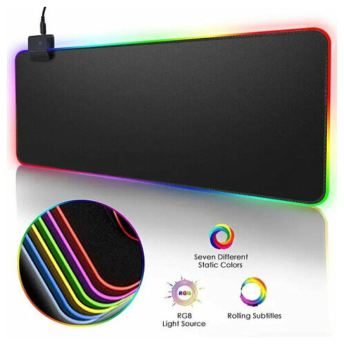 Коврик для мышки с подсветкой Luminous Mouse Pad 80х30см RGB-01 игровой коврик для мыши 80х30см коврик для мыши с rgb подсветкой onikuma mp006 черный