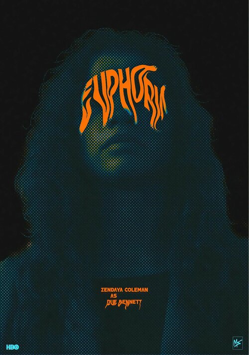 Плакат Эйфория от Netflix, размер постера 32х45см