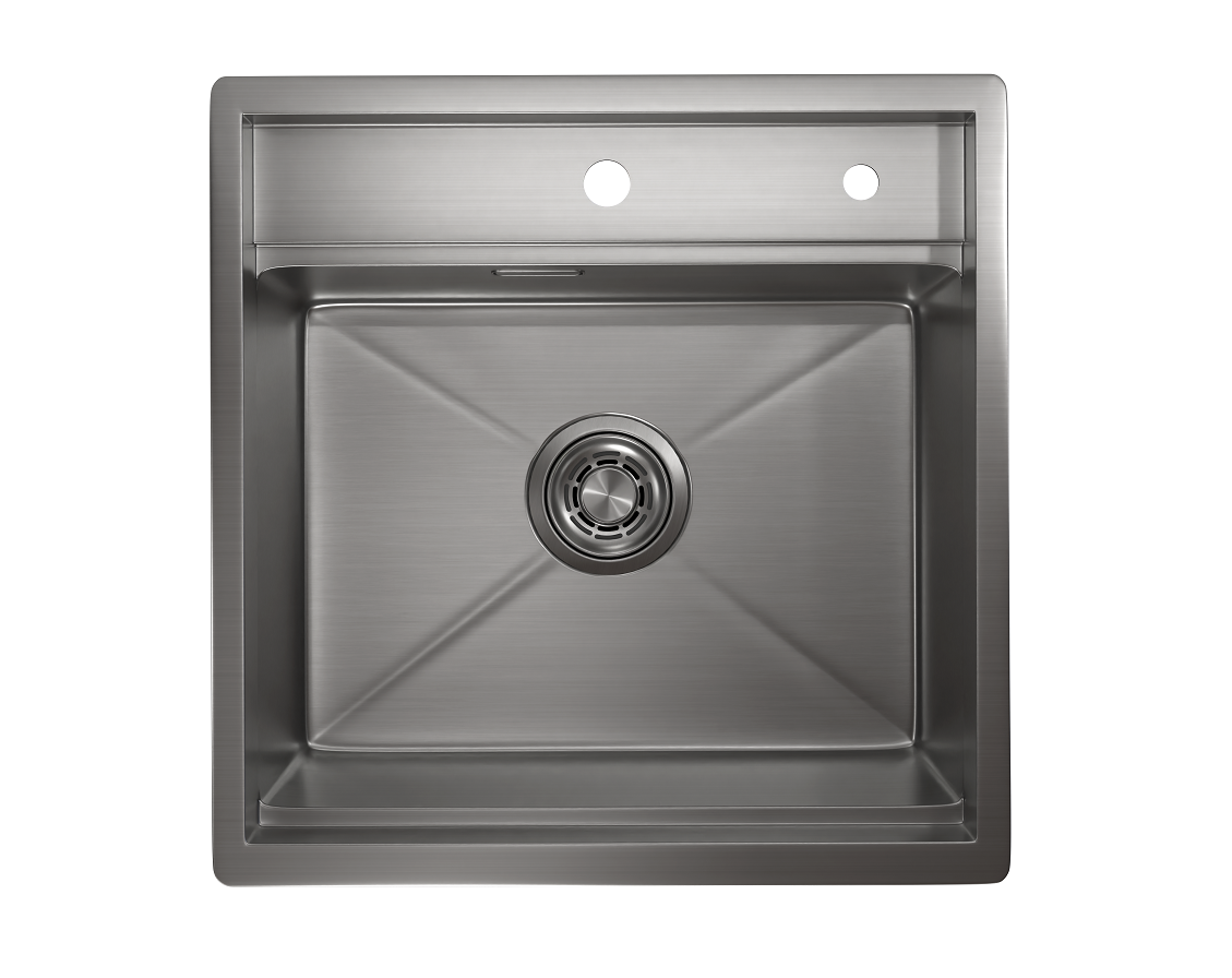 Кухонная мойка Granula Kitchen Space 51х50 KS-5051 черный матовый - фото №9