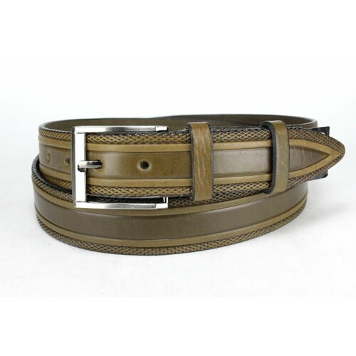 фото Ремень dnka, размер 105, зеленый, хаки