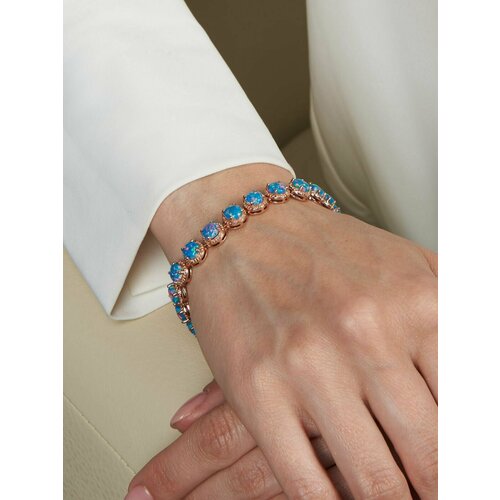 фото Браслет, опал, размер 18 см, бирюзовый, золотой bijuton