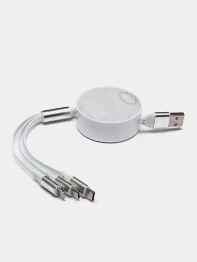 Телескопический USB-кабель для зарядки телефонов "3 в 1" ( — фото 8
