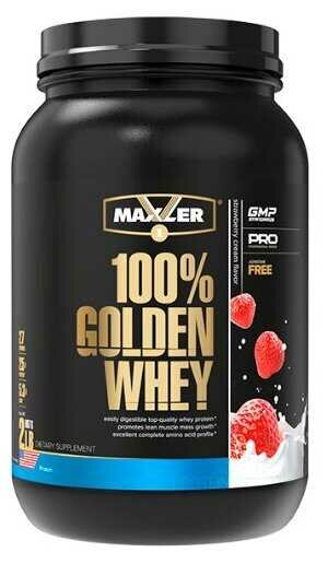 Maxler 100% Golden Whey (908 г) Клубника