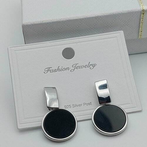 Серьги пусеты Dawu, эмаль, серебряный