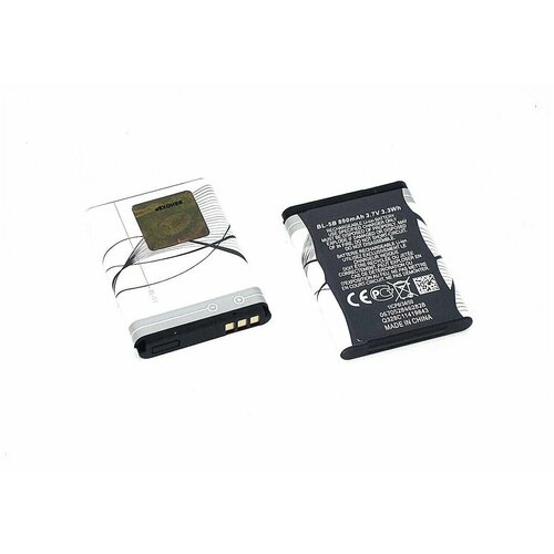 Аккумулятор для сотового телефона Nokia BL-5B, BL-5V, HD533443, 1S1P, 3.7V, 890mAh, код mb066509 аккумуляторная батарея для nokia 3230 bl 5b premium