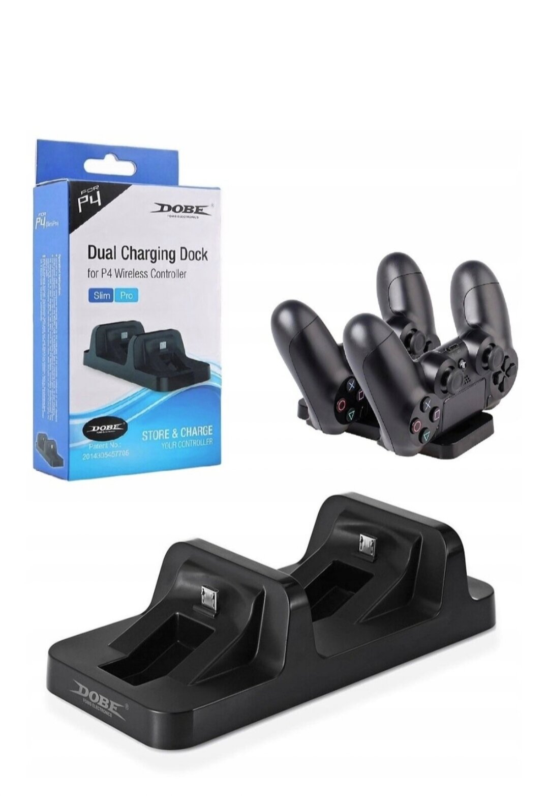 Dobe Зарядная станция для геймпадов Sony Dualshock 4 (TP4-002), черный, 1 шт.