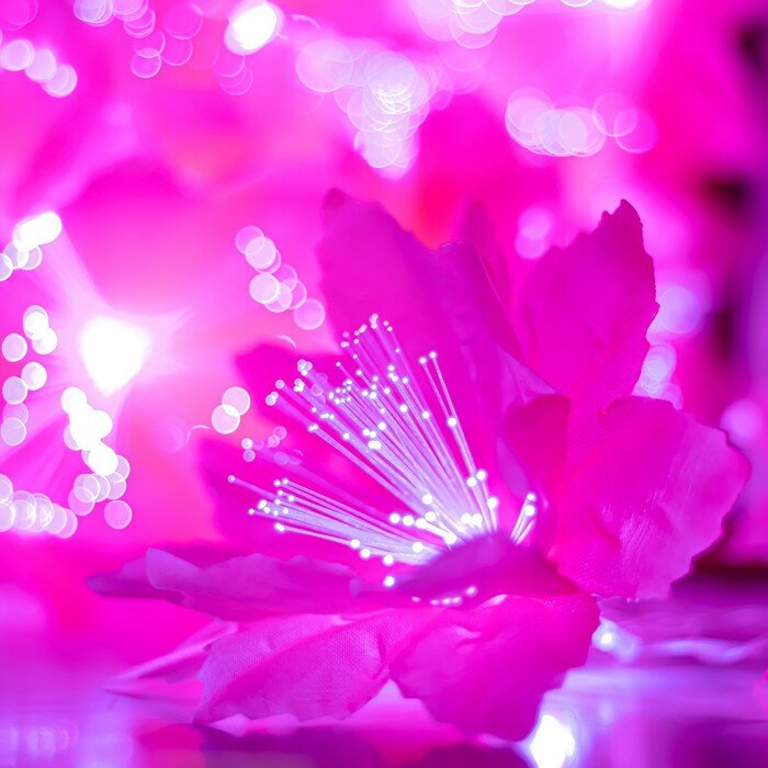 Декоративная подсветка Risalux "Малопа", 20хLED, 4000 К, 5 м, розовая, 500х14х14 см