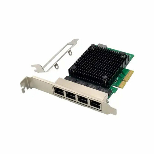 Сетевая карта PCIe x4 (RTL8125B) 4xRJ45 2.5Gbps Ethernet NIC | ORIENT XWT-RTL8125L4PE4 pci сетевая карта realtek 8169 10 100 мбит с гигабитная ethernet lan карта lan адаптер ethernet адаптер для пк ноутбука