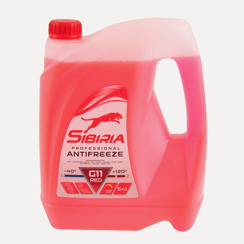 Изображение товара Антифриз SIBIRIA -40 G11 красный 5 кг 800163
