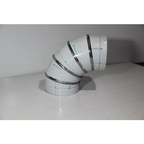 Отвод 5-сегментный 90 Metal Group, диаметр 135