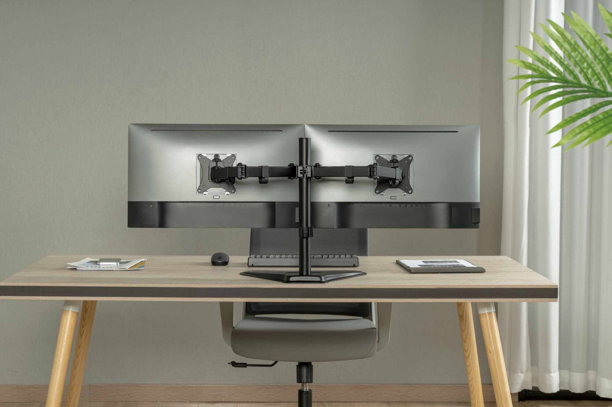 Настольный кронштейн для двух мониторов / телевизоров iTECHmount MTM-211M (17" - 32") — фото 12