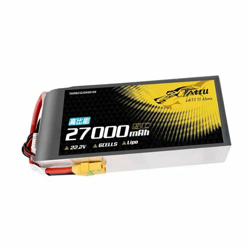 Литиевая батарея Tattu 27000 mAh 5C 22.2V 6S XT90S