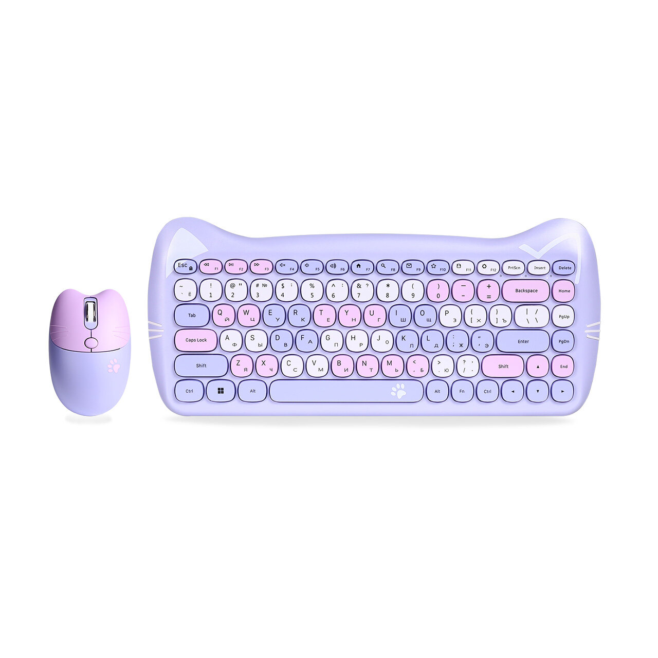 Комплект клавиатура + мышь Smartbuy Kitty SBC-668396AG-KT, фиолетовый — фото 2