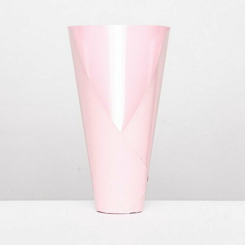 Конус флористический без дна, складной, розовый, 32х30см, 5 шт.