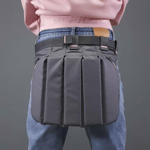 Эргономичное туристическое сиденье пятиточечник хоба для детей серый с розовым толщина 2см 2215₽