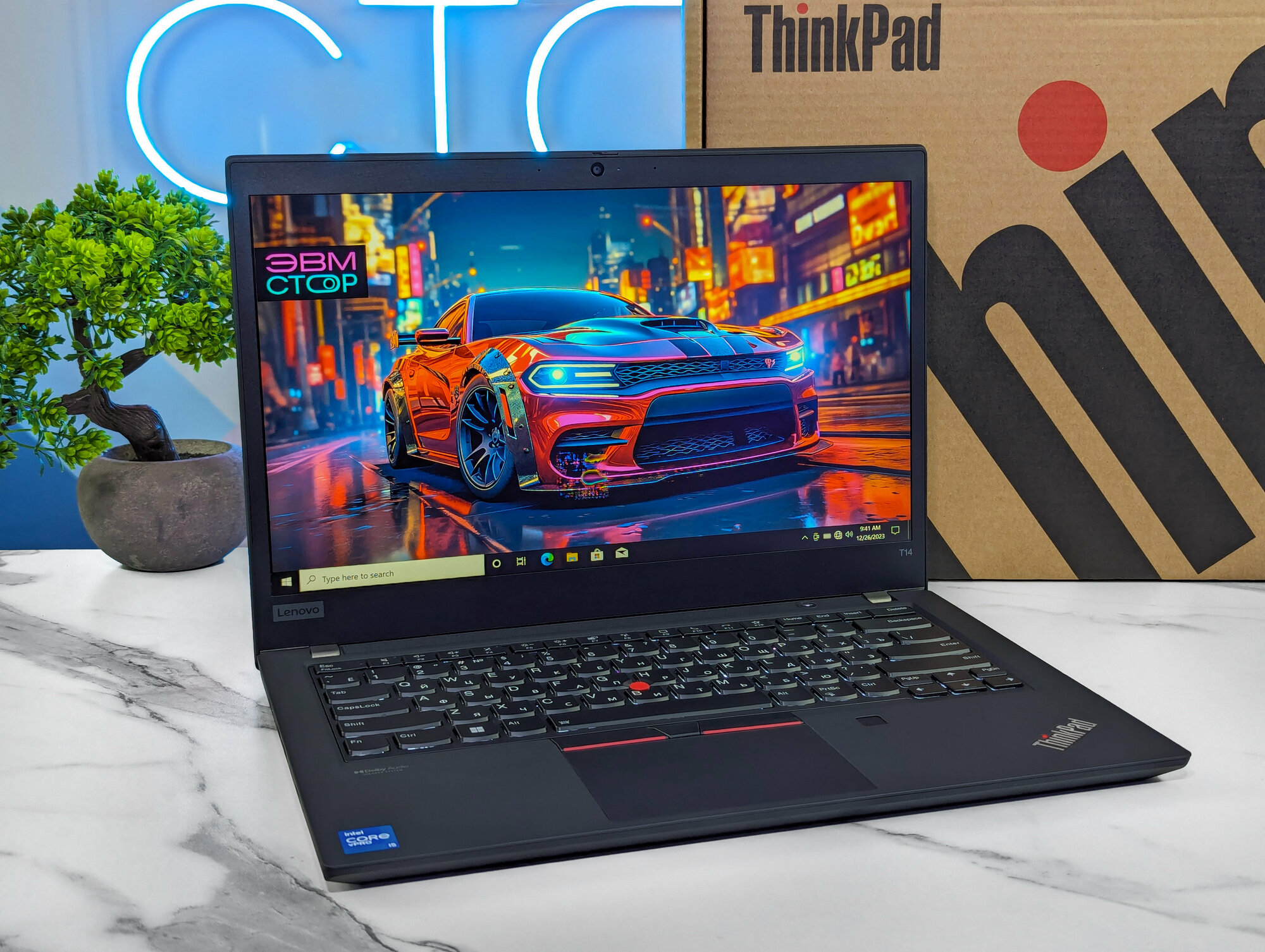 14" Ноутбук Lenovo ThinkPad T14 Gen 2, 1920x1080 IPS, AMD Ryzen R7-5850U 1.9 Ghz, RAM 32 ГБ, SSD 1 ТБ, AMD Radeon Graphics, Win 11