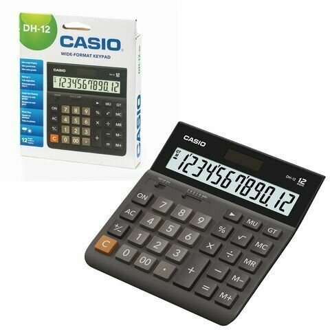 Калькулятор Casio DH-12-BK-S-EP, 12-разрядный