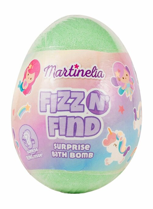 Бомбочка для ванны с сюрпризом / Martinelia Egg bath bomb green