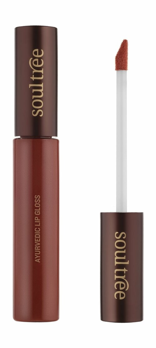 SOULTREE Ayurvedic Lip Gloss Блеск для губ, 5 г, 204 Роскошный коричневый