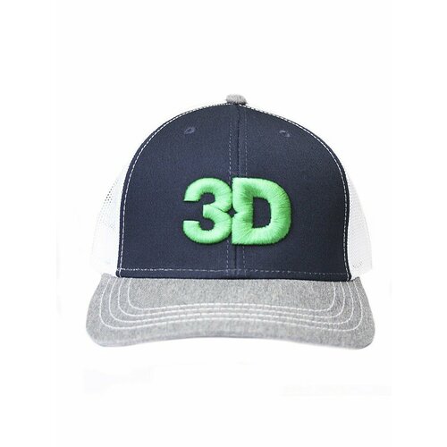 Кепка 3D, размер 44/54, серый