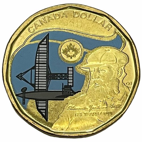 Канада 1 доллар 2022 г. (175 лет со дня рождения Александра Грейама Белла) (Цветное покрытие)