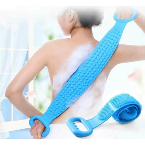 Силиконовая двухсторонняя массажная мочалка - скрабМассажная мочалка для душа 446₽