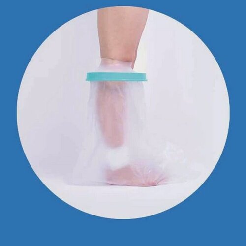 Изображение товара Чехол на ногу для душа водонепроницаемый, многоразовый защитный чехол на гипс и повязку