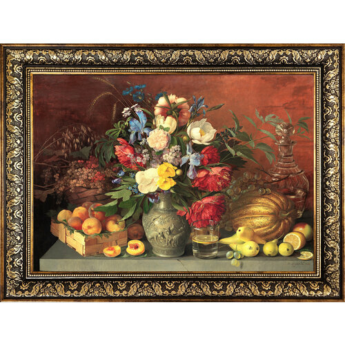 Репродукция картины И Хруцкий Цветы и плоды 49х37 5060₽