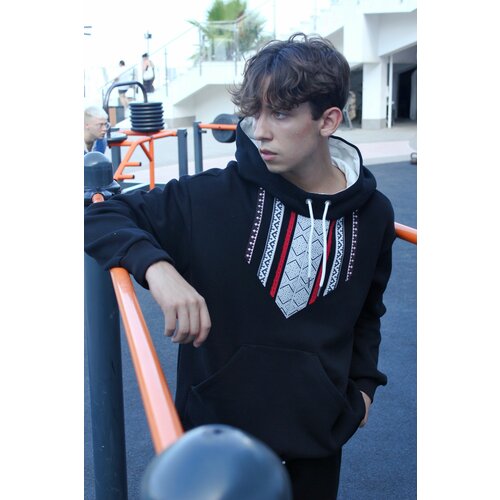 фото Худи bird russian mood, размер 52-54, черный