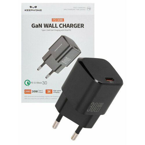 Быстрая зарядка для Xiaomi Type-C адаптер 30W Чёрный