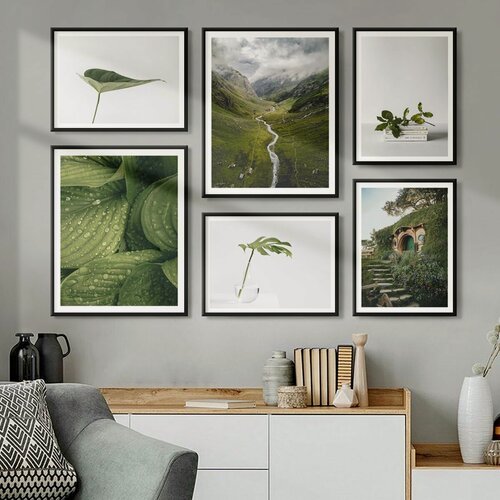 Изображение товара Набор постеров 6 шт "Зеленая трава" плакат для интерьера, картина на стену