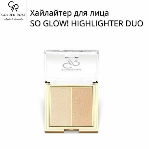 Хайлайтер для лица GOLDEN ROSE SO GLOW! HIGHLIGHTER DUO ruby rose хайлайтер двойной glow duo golden rose