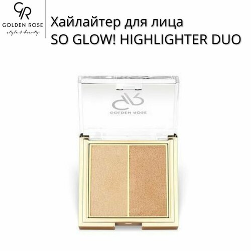 Хайлайтер для лица GOLDEN ROSE SO GLOW! HIGHLIGHTER DUO ruby rose хайлайтер двойной glow duo golden bronze