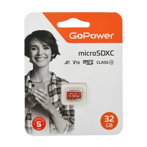 GoPower 32GB Class10 UHS-I (U3) 80 МБ/сек V10 без адаптера