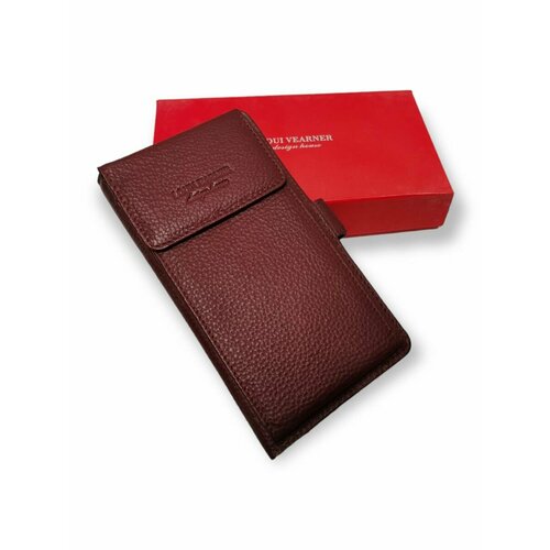 фото Кошелек 6006/burgundy, фактура зернистая, бордовый pouchman